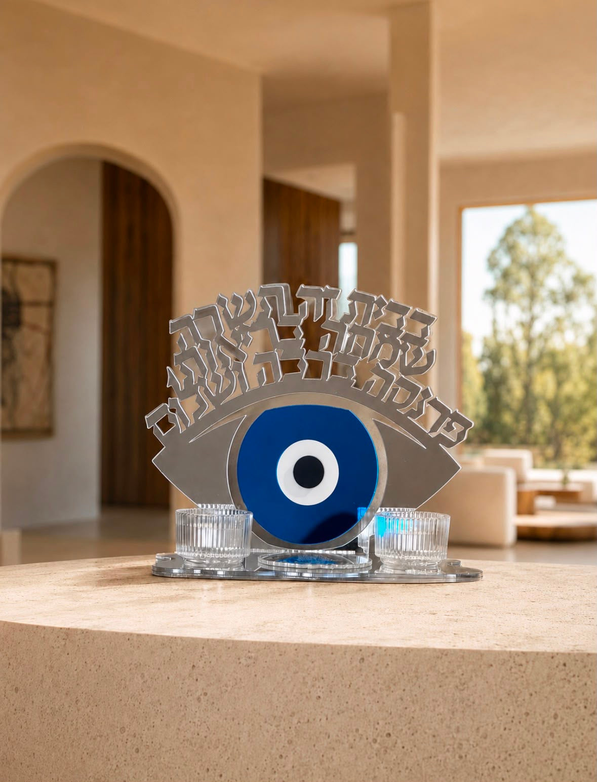 “The Eye” Home Blessing Shabbat Candle Holder