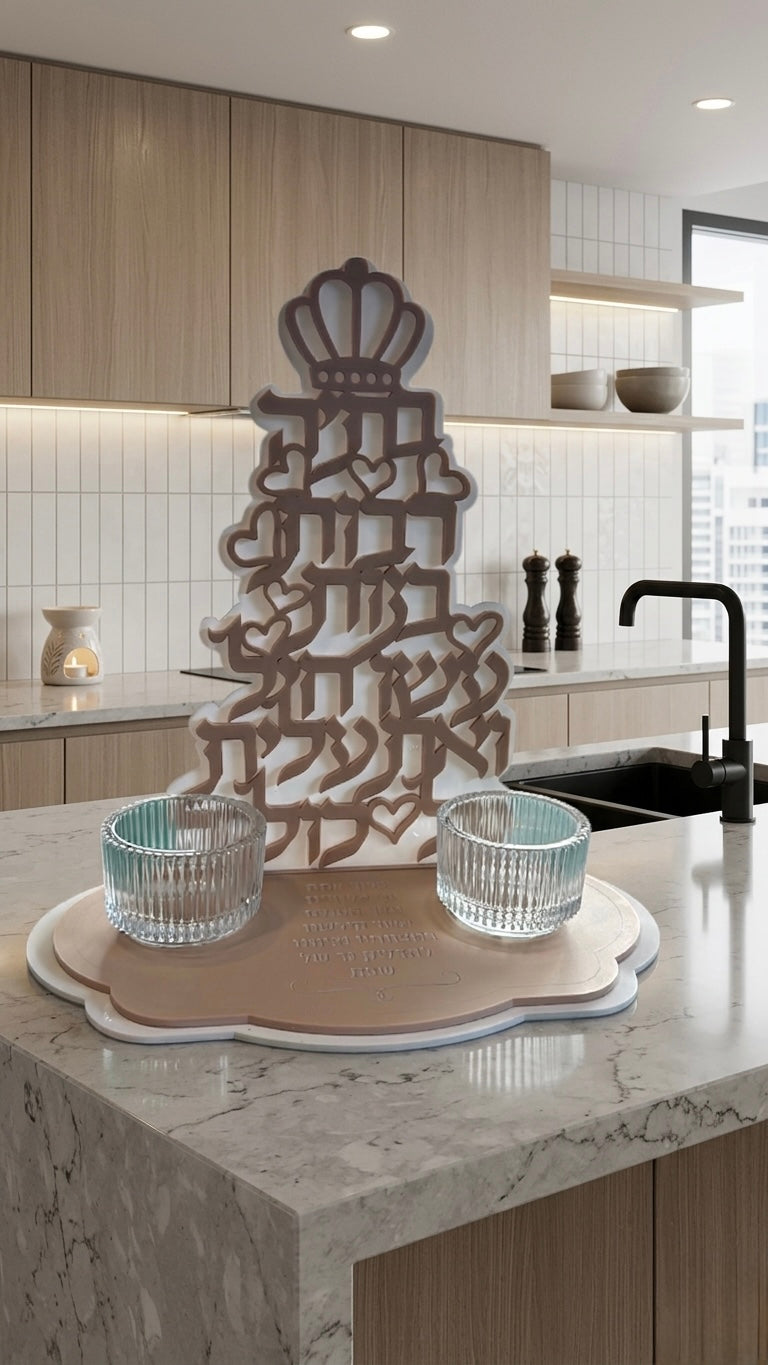 Personalized Acrylic Shabbat Candle Holder