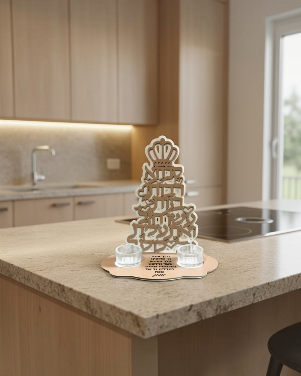 Personalized Shabbat Candle Holder- Savta #1