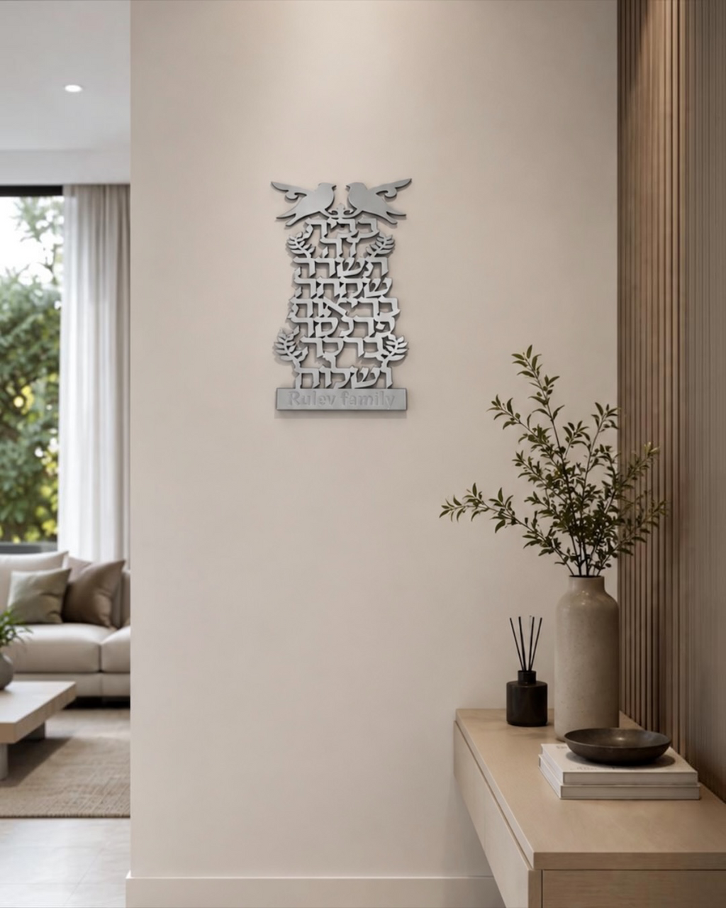 Personalized Home Blessing Wall Plaque- model: Birds